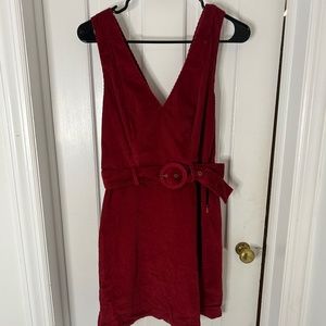 Velvet Christmas Red Women’s Overall Dress